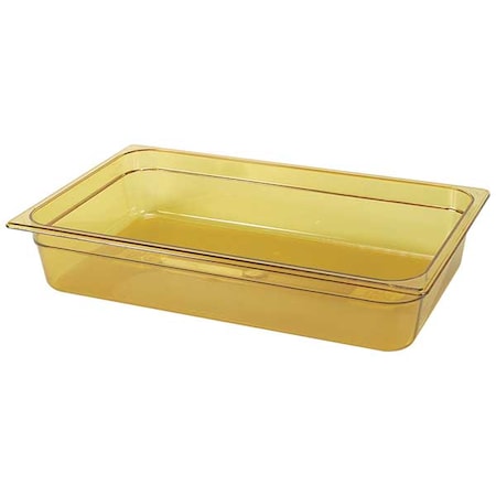 Rubbermaid Commercial Full Size Food Pan, Hot, Amber FG231P00AMBR