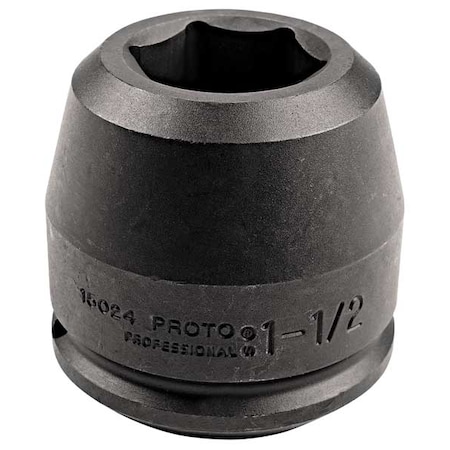Proto 1-1/2" Drive, 4-3/16" Size, SAE Impact Socket, 6-Point, Black Oxide J15067