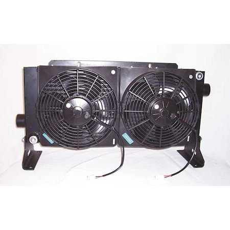 Akg Oil Cooler, 12 VDC, 8-80 GPM, 0.19 HP D45-12