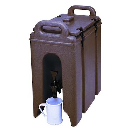 Cambro Beverage Container, 16 1/2x 9x 18, Brown EA250LCD131