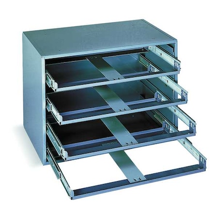 DURHAM MFG Sliding Drawer Cabinet Frame W/ 4 Drawers, 20 in W x 15 3/4 in D x 15 in H 303-95