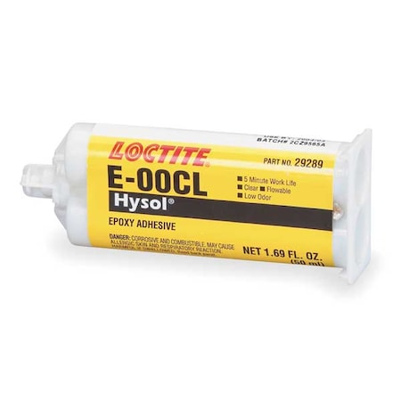 Loctite Epoxy Adhesive, E-00CL Series, Gray, Pail, 1:01 Mix Ratio, 15 min Functional Cure 237095