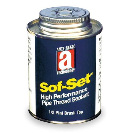 Anti-Seize Technology Pipe Thread Sealant 19.2 fl oz, Brush-Top Can, Sof-Set, Yellow, Paste 29018