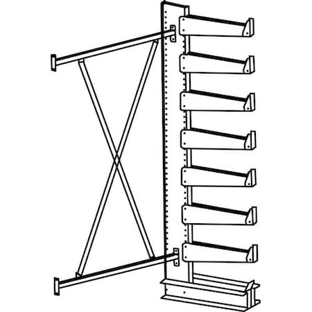 Jarke Add-On Cantilever Rack, 1 Side, 7 ft. H QT501S72A