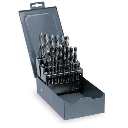 Zoro Select Jobber Drill Set, 3/8 Shank, 29 PC, HSS 5UDP2