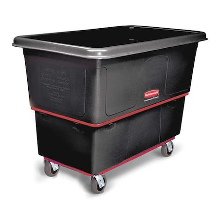 Rubbermaid Commercial Utility Truck, 1 cu. yd., 1200lb Cap, Black FG472700BLA