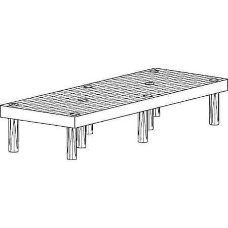 Structural Plastics Dunnage Rack, 500 lb Load Capacity, HDPE, 12 in H x ...