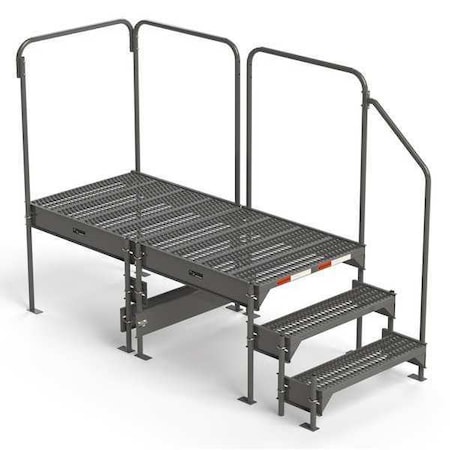Ega Work Platform, 18 in to 27 in H, 36 in W, 77 in D, Steel, 500 lb Load Capacity CW7-27-3-6
