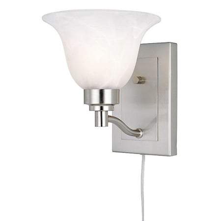 Lumapro Light Fixture, Brushed Ni, Frosted Glass 4UZJ4