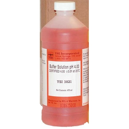 Ysi Buffer Solution, pH, 4.00, Pt, PK6 3821