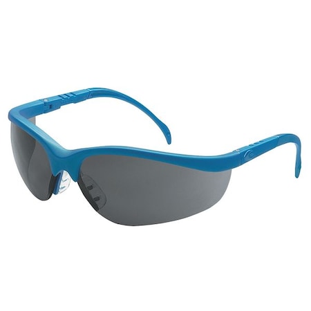 Condor Safety Glasses, Nome(TM), Gray Scratch-Resistant Lens, Polycarbonate, Blue 4VAZ2