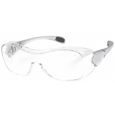 Condor Safety Glasses, Oxulux, Anti-Fog Lens, Scratch-Resistant, Polycarbonate, Frameless, Clear/Gray, OTG 4VCD5