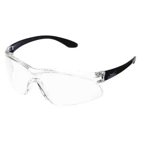 Condor Safety Glasses, Anti-Fog, Anti-Scratch, Anti-Static, Frameless, Wraparound, Black Arm, Clear Lens 4VCJ3