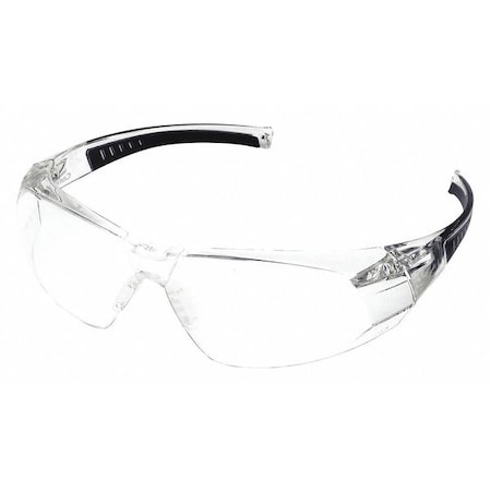 Condor Safety Glasses, Addison Series, Anti-Scratch, Frameless, Wraparound, Clear Arm, Clear Lens 4VCK9