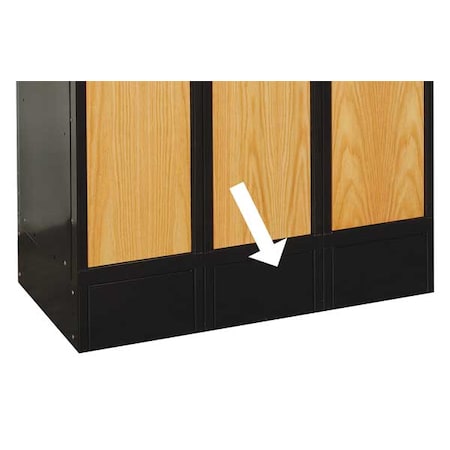 Hallowell Locker Front Base, W 15 In, H 6 In, Black KCFB15ME