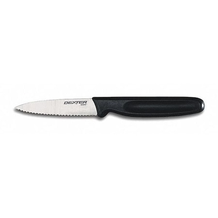 Dexter Russell Paring Knife, 3 1/4 in Blade, Black/White 31437