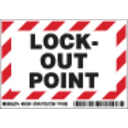 Brady Lockout Label, 3-1/2 In. H, 5 In. W, PK5 86204
