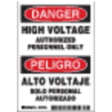 Brady Danger/Peligro Label, 5 In. H, PK5 86235