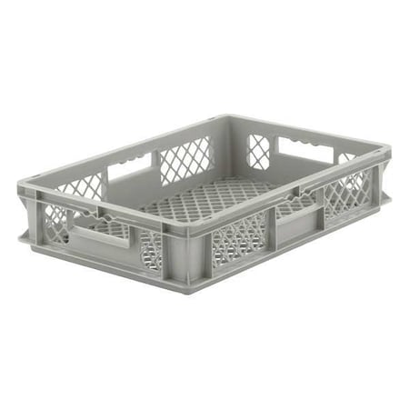 Ssi Schaefer Vented & Stackable Straight Wall Storage Container, 5.2 gal, 15-3/4 in L x 11-7/8 in W x 8-3/4 in H EF4223.GY1