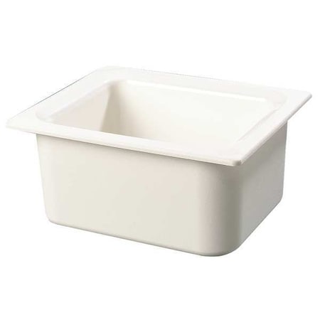 Carlisle Foodservice Half Size Food Pan, 6 Qt Cap, White CM110102