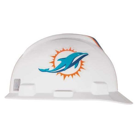 Msa Safety Front Brim NFL Hard Hat, Type 1, Class E, One-Touch (4-Point), White 818399