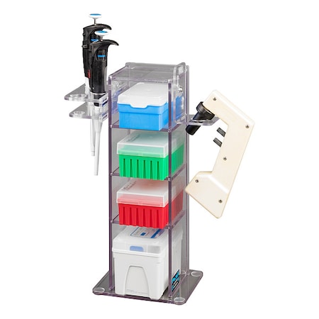 Poltex Lab Bench Vertical Organizer, PETG 4VTORG-PIPTRBRK-BRK