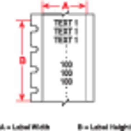Brady Terminal Block Markers 0.240" x 30 ft., White PTLTB-498-240