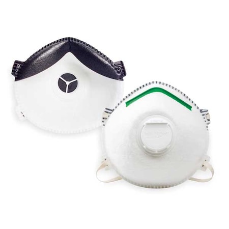 North Disposable Respirator, N95, Molded, Dual, Adjustable, Metal Nose Clip, S 14110393