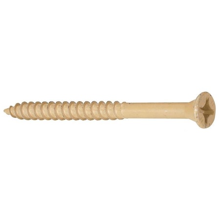Zoro Select Wood Screw, #9, 3 in, Durafast Steel Flat Head Combination Phillips/Square Drive, 69 PK P56040-P2