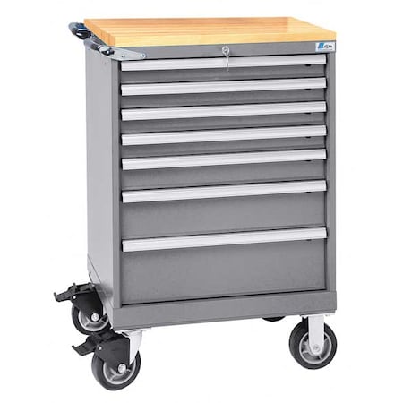 Lista Mobile Service Bench, 165 lb., Light Gray HS0750-0701F-M/BB-BT