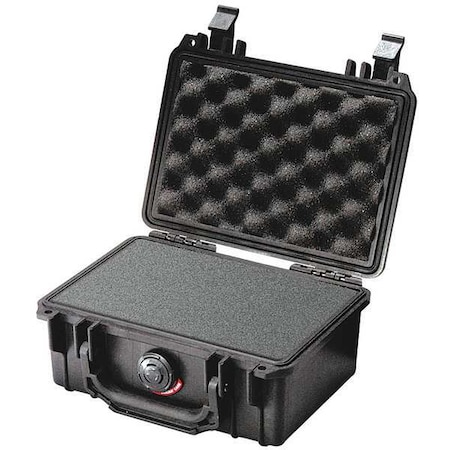 PELICAN Black Protective Case, 8.41"L x 6.76"W x 3.87"D 1120-000-110