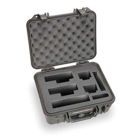 Pelican Black Protective Case, 20.6"L x 17.2"W x 8.4"D 1550