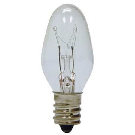 Current GE LIGHTING 7.0W, C7 Incandescent Light Bulb 7C7-130V