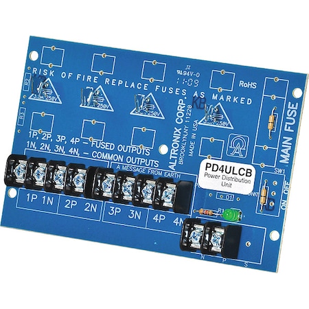 Altronix Power Dist Module 4 Output PTC PD4ULCB