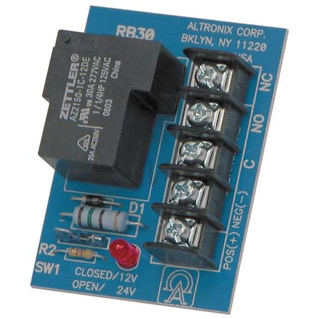 Altronix Relay Module Heavy Load 12/24V 95Ma SPDT, Relay, - RB30 | Zoro