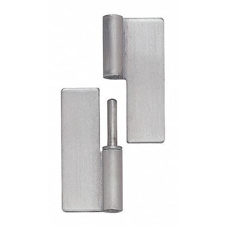 Lamp Lift-Off Hinge, 304 Stainless steel, Weld-On Mounting, 37/64 in Leaf W x 1 31/32 in Leaf H, Mirror HNH-50CL