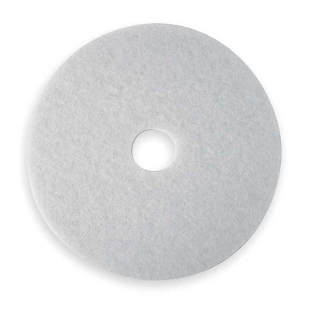 3M Polishing Pad, 12 In, White, PK5 4100