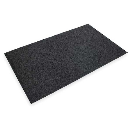3M Entrance Mat, Vinyl, 3/4" Thick, Black, 3 ft W x 5 ft L 8100