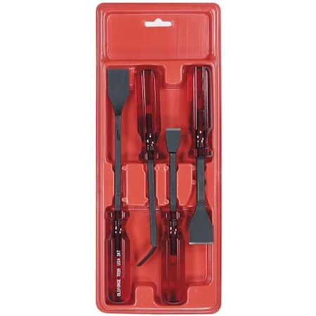 Mayhew Scraper Set, Stiff, (2)5/8", (2)1" W, 4 Pc. 37365