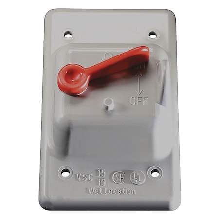 Cantex 1 -Gang Vertical Weatherproof Cover, 3" W, 1-1/4" H 5133330