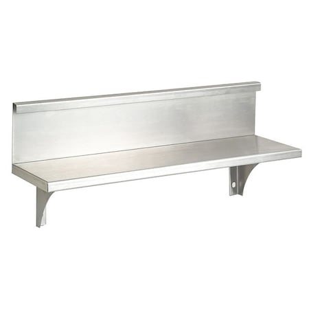 Zoro Select Utility Shelf w/Backsplash, 36x5-3/16In 4WMK2