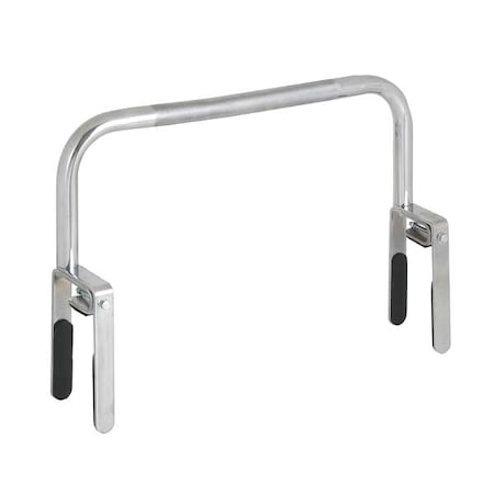 Zoro Select Fasten Safety Rail/Bar, 7" L, Chrome Plated Steel, Chrome Plated 4WMJ6