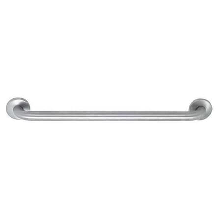 Zoro Select Wall Mount Safety Rail/Bar, 22" Length, 22" L, Stainless Steel, Smooth 4WMJ2