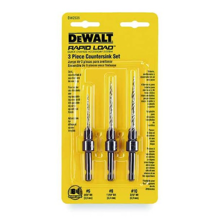 Dewalt 3 Pc. Countersink Set (No. 6, No. 8, No. 10) DW2535
