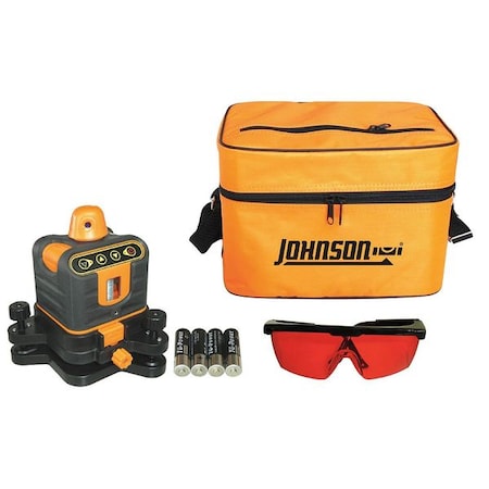 Johnson Level & Tool Rotary Laser Level, Int/Ext, Red, 800 ft. 40-6502