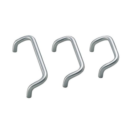 Lamp Offset Pull Handle, 304 Stainless Steel, Satin, Threaded Holes LF-12-96