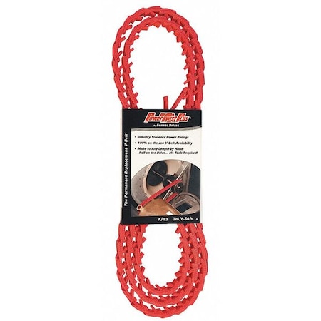 Fenner Drives A/13 Link V-Belt, 1/2" Top Width, 1 Ribs 0410030 | Zoro