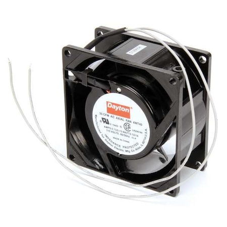 Dayton Standard Square Axial Fan, Square, 115V AC, 1 Phase, Cast Aluminum, 3 1/8 in W. 4WT40