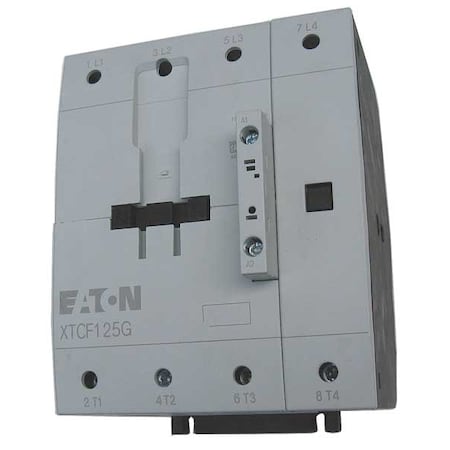 Eaton IEC Magnetic Contactor, No Auxiliary Contacts, 24V DC, 4 P, Non-Reversing, Screw XTCF125G00TD