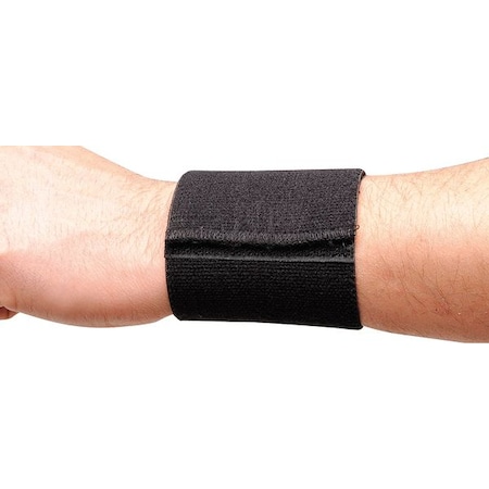 Condor Wrist Wrap, Elastic, Slide On, Single Strap, Ambidextrous, Black, Size Universal 4WV98